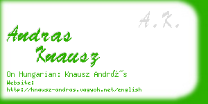 andras knausz business card